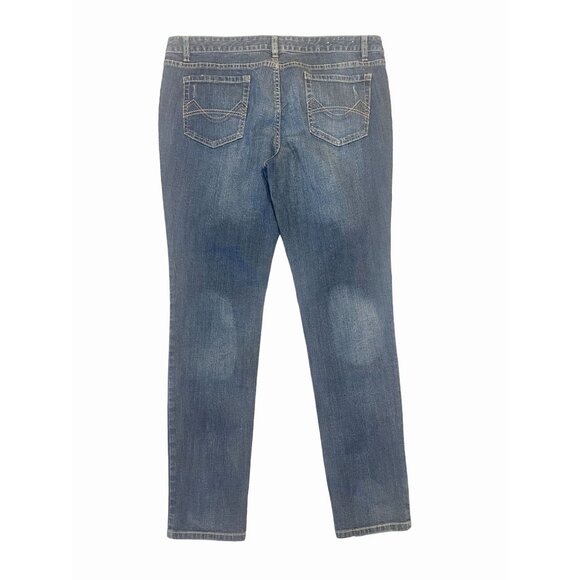 women's mid rise skinny jean dark wash Fit 6 stretch NWOT sz 17 - Picture 5 of 7